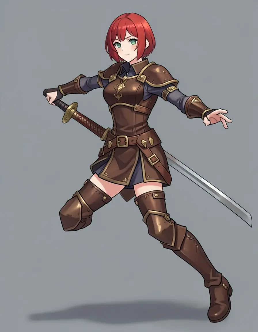 Seed 99 — clean dual-sword stance