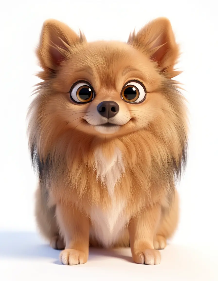 Pixar 3D — smooth render, big expressive eyes