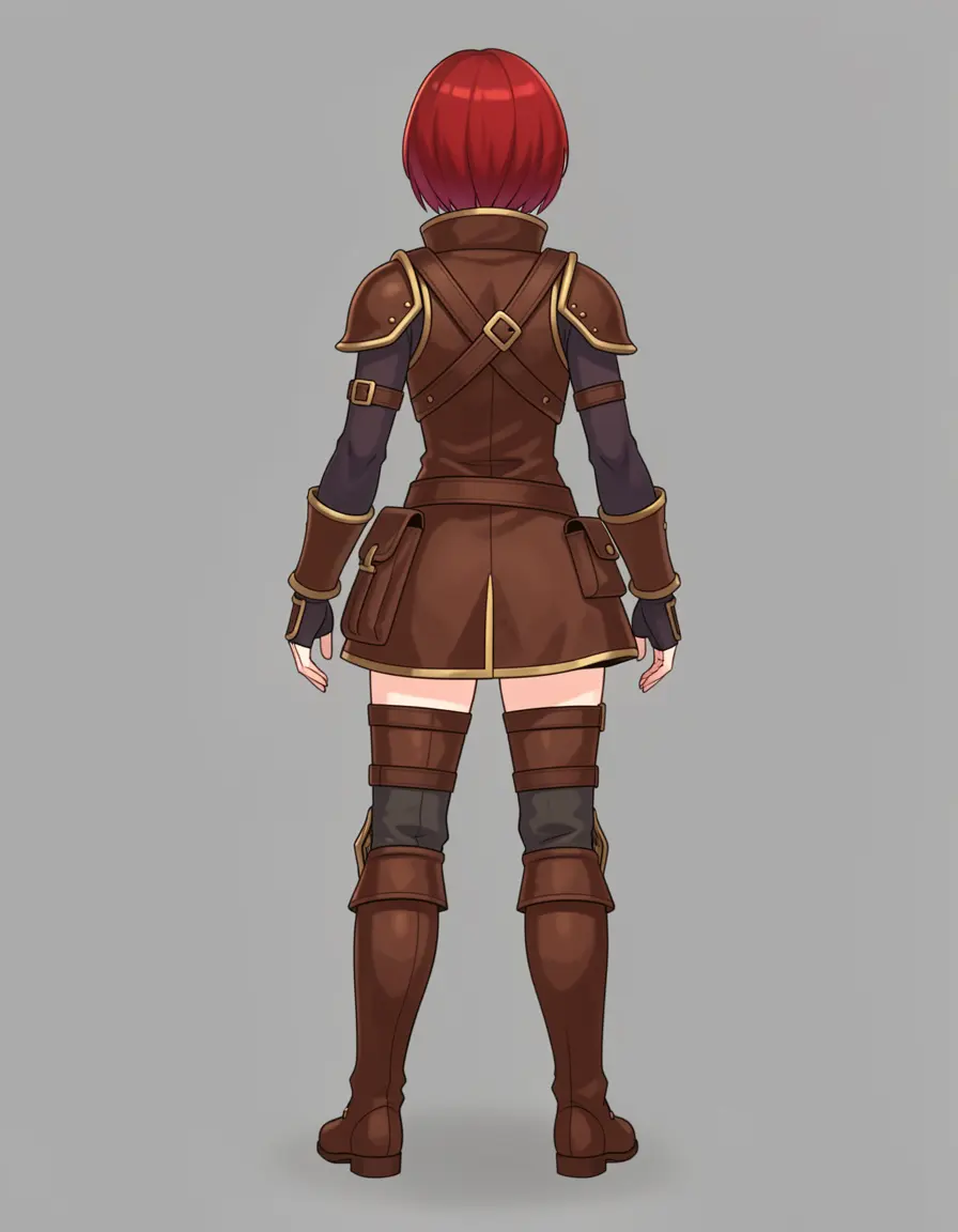 Back view showing armor detail