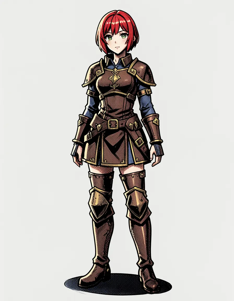 Comic book — bold outlines, halftone shading