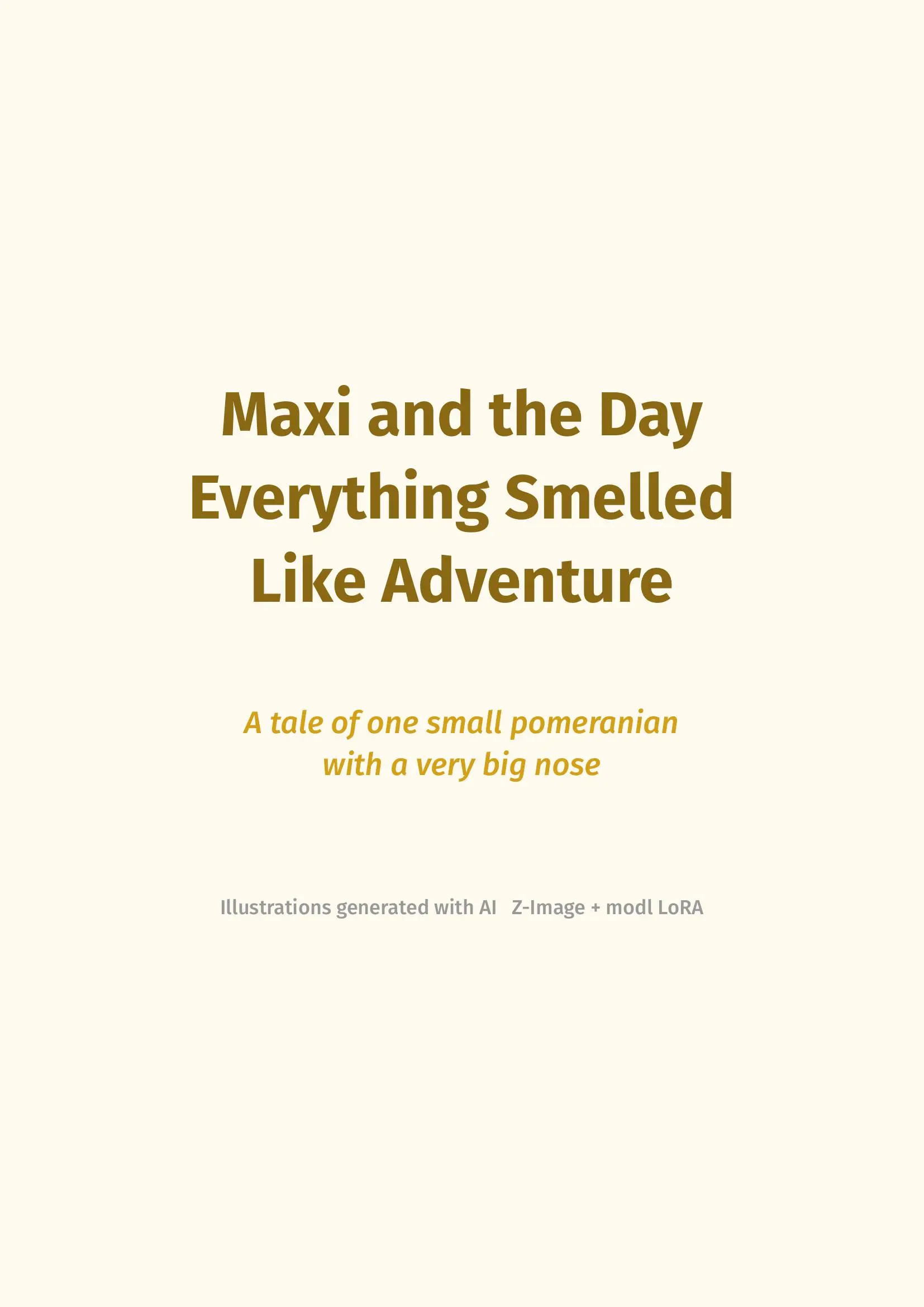 Storybook cover — Maxi and the Day Everything Smelled Like Adventure