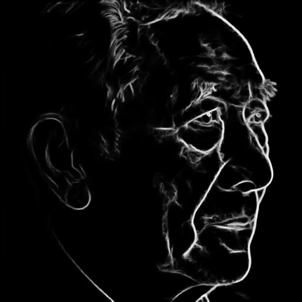 Soft edges extracted from a portrait photo