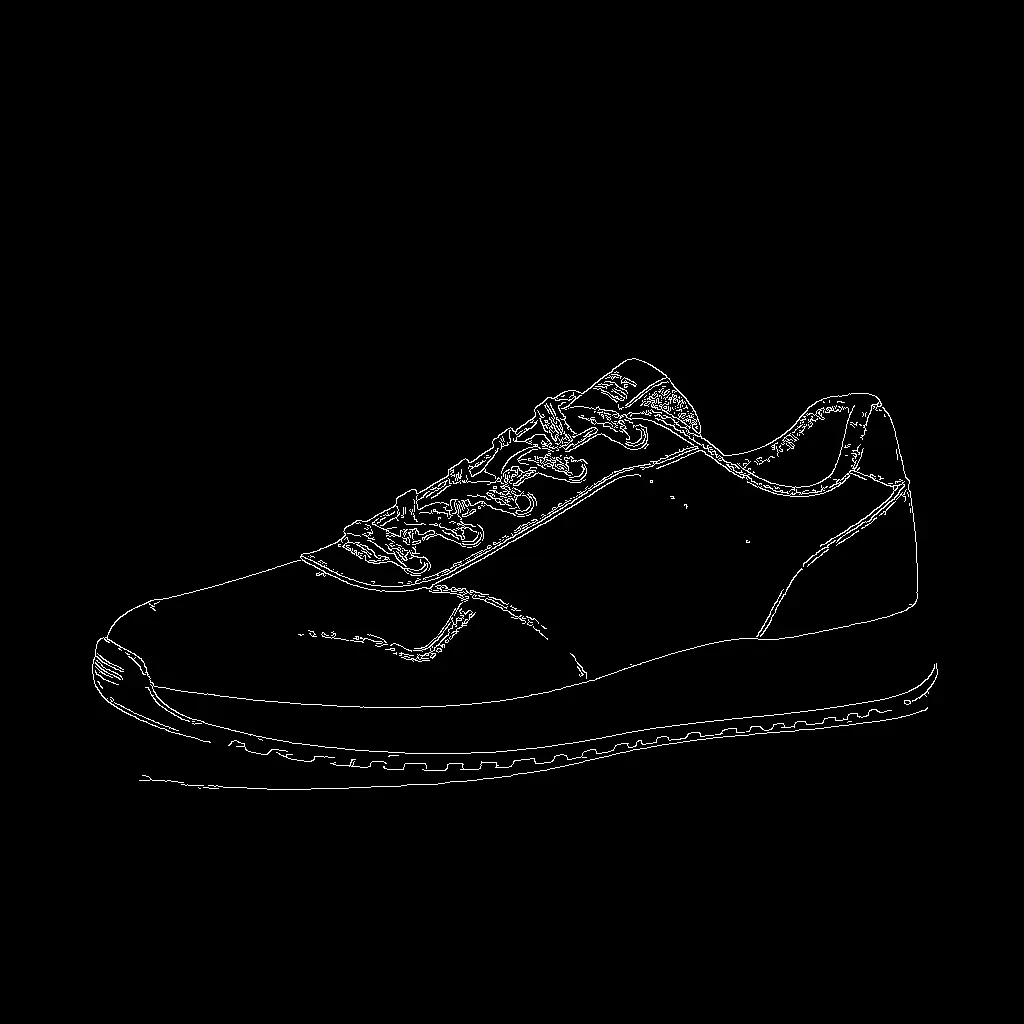 Canny edge map of the sneaker