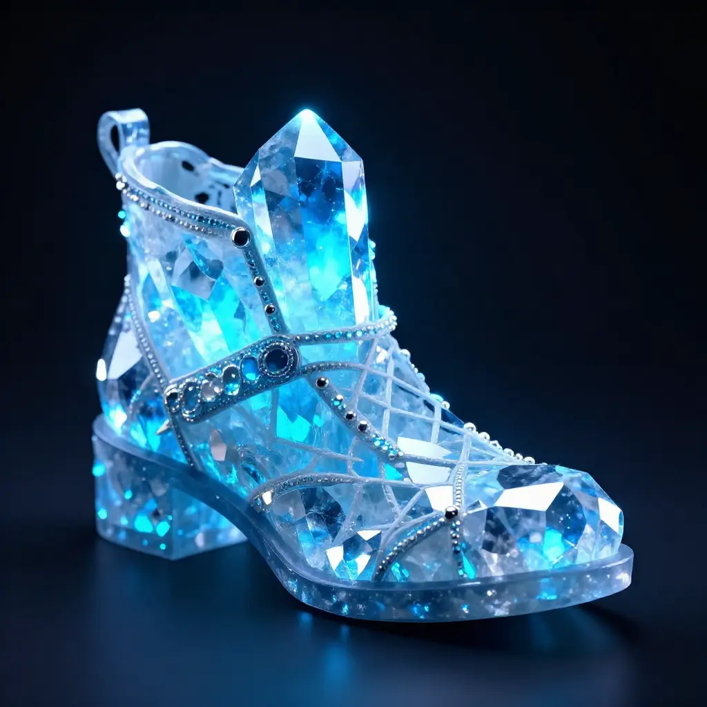 Same prompt without ControlNet — AI invents its own shoe shape