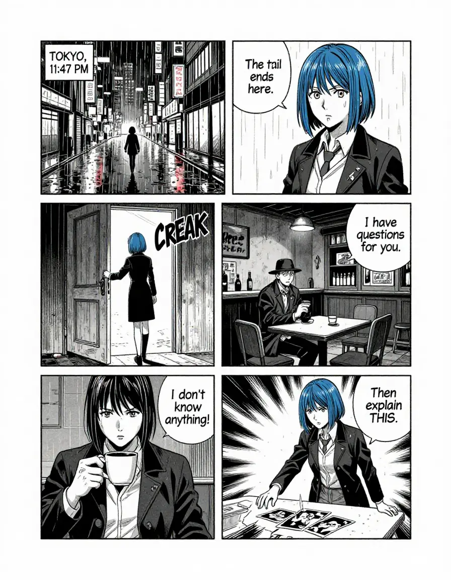 Z-Image manga page — panels merged, text disorganized