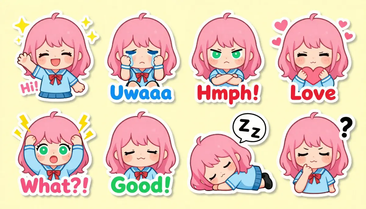 Z-Image sticker sheet — text placement inconsistent