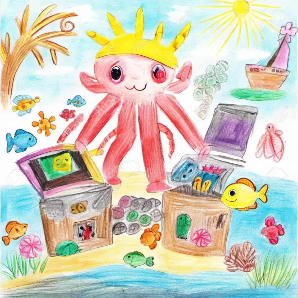 Kids underwater — SDXL