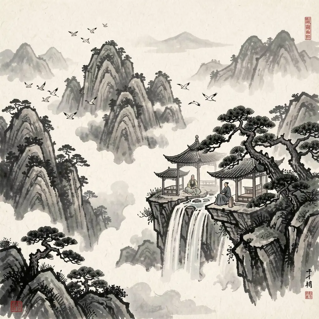 Chinese ink wash — Klein 9B