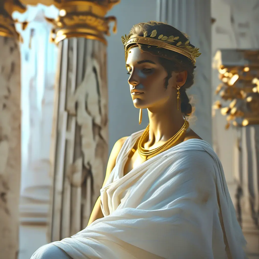 Greek goddess portrait — MJ52 style