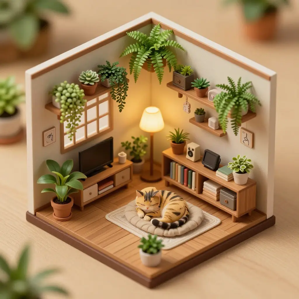 Cozy plant-filled apartment — Z-Image Turbo