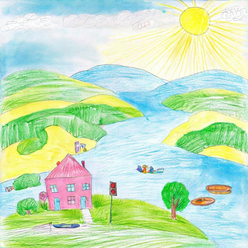 Same prompt with the trained style LoRA applied