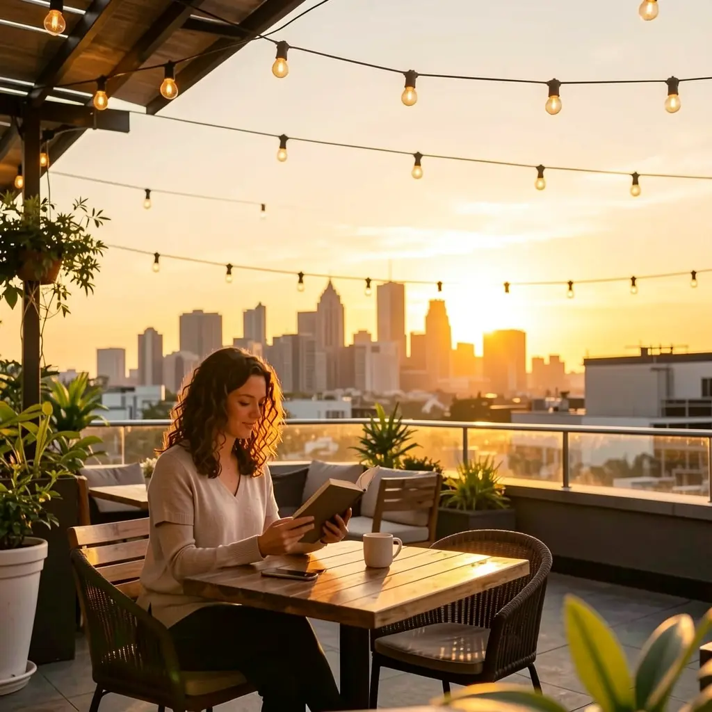 Outdoor terrace + rooftop harmony