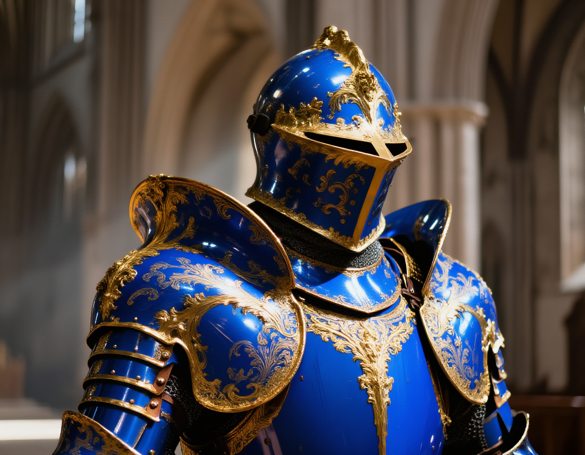 ZIT refinement at 0.15 — blue and gold preserved, subtle detail sharpening