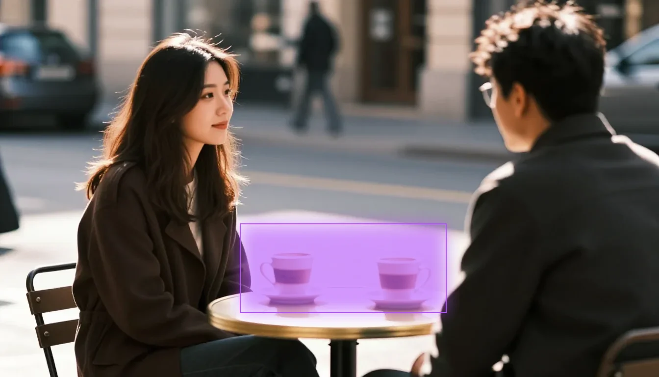 Expanded feathered mask over the merged cup region