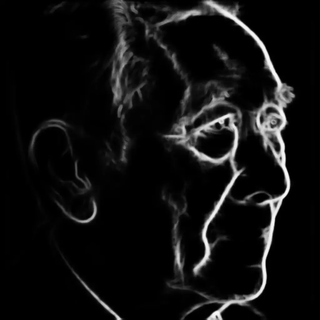 Soft edge map of portrait